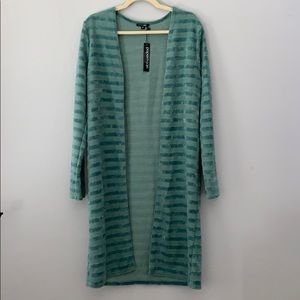 Long Cardigan Sea Foam- M
